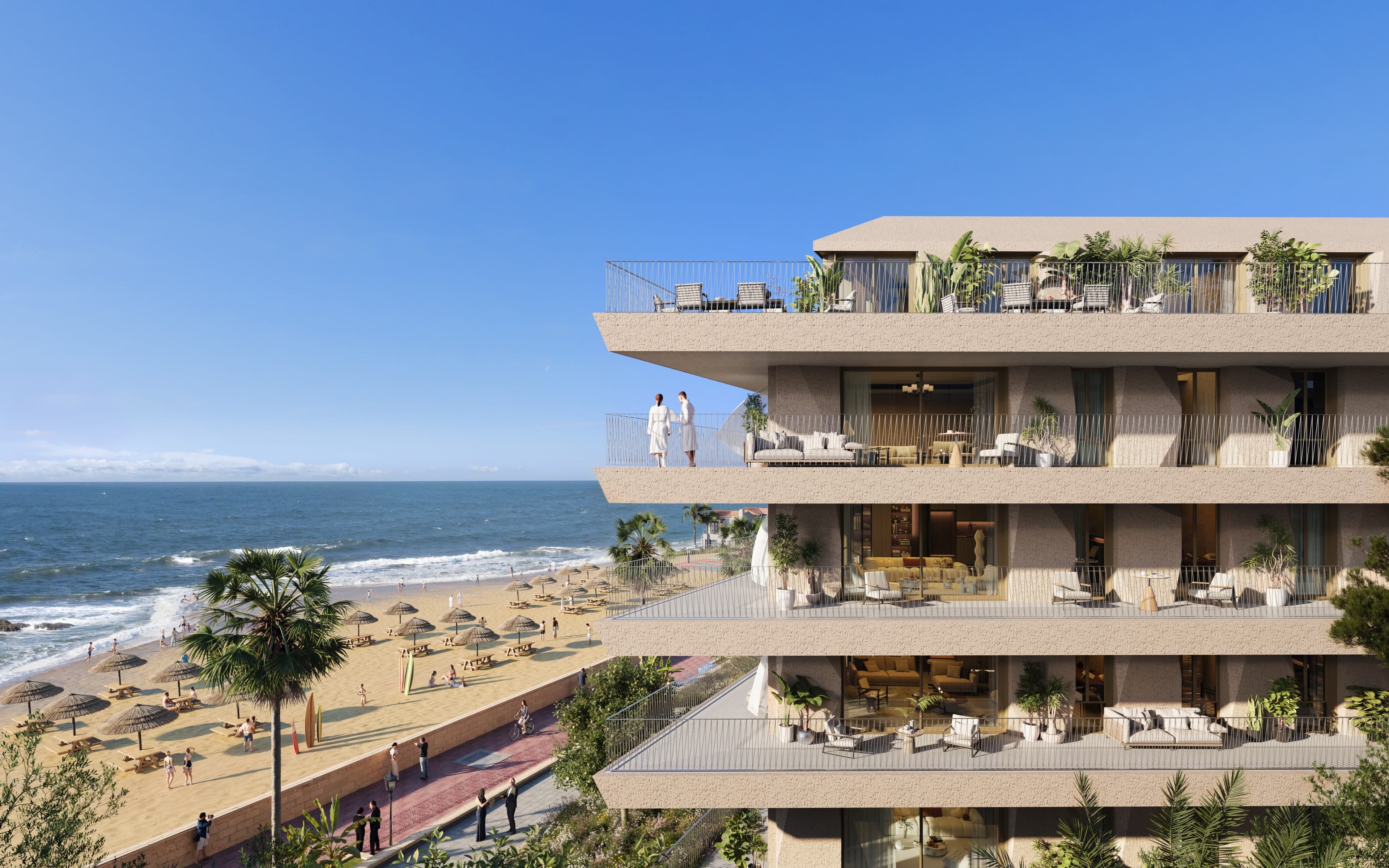 Vesta Mare Strandhäuser in Manilva in der Nähe von Duquesa Marina mit Pool und römischem Erbe.