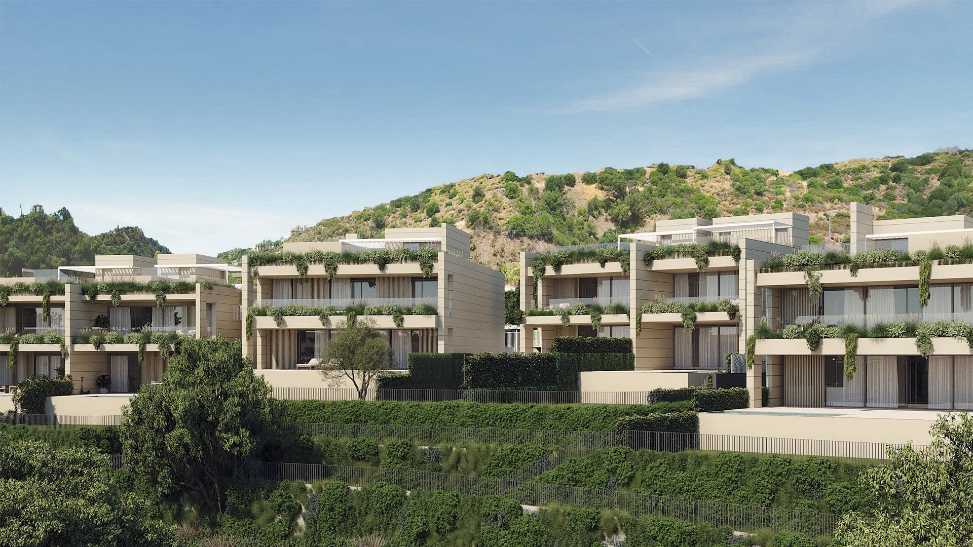Luxusimmobilien, die eine perfekte Verschmelzung von zeitgenössischer Architektur und natürlicher Umgebung darstellen