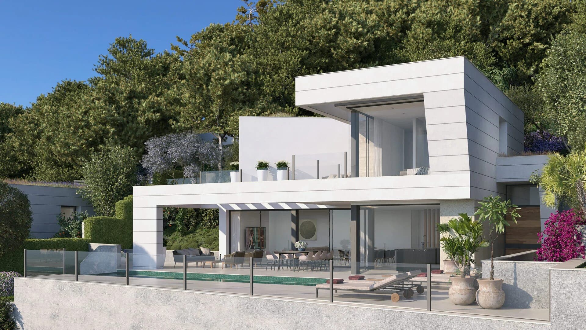 Luxuriöse Villa in Pinares Hills Málaga mit Meerblick, Infinity-Pool und modernem Design.