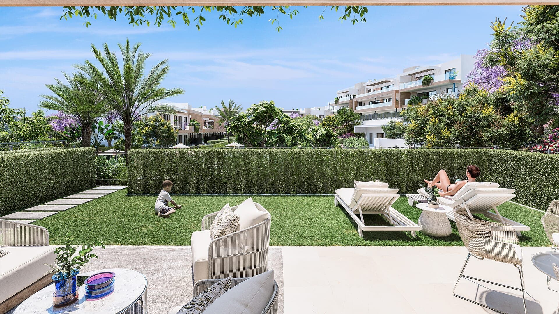 Moderne Apartments mit Terrassen und Annehmlichkeiten im Resort-Stil in der Nähe von Marbella.
