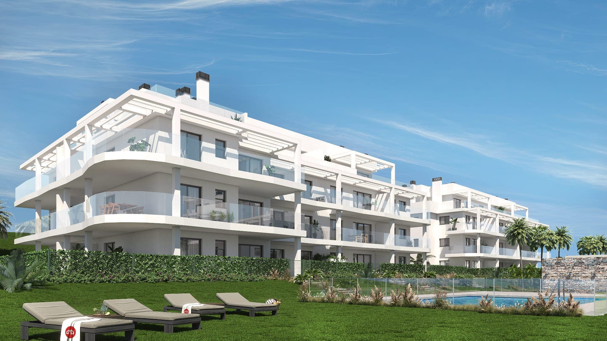 Helle Küstenapartments mit Annehmlichkeiten im Resort-Stil im Herzen von Mijas Costa